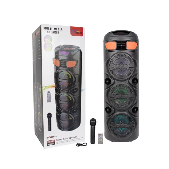Sing-e  Portable Wireless Speaker ZQS6301 with Mic Black